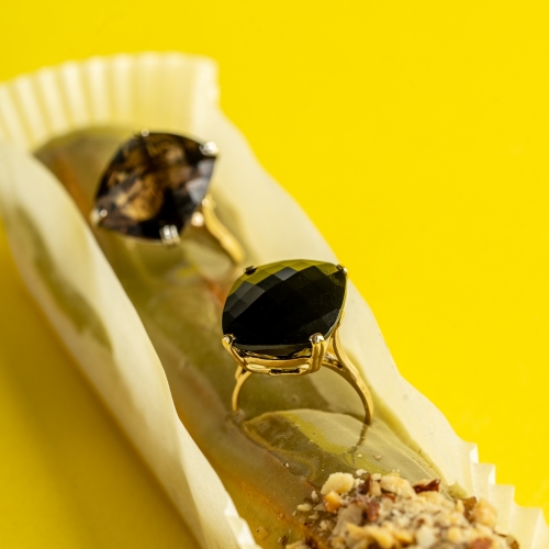 Gold Dolce Vita ring with onyx - 8