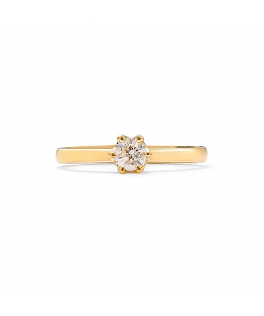 Gold engagement diamond ring - 1