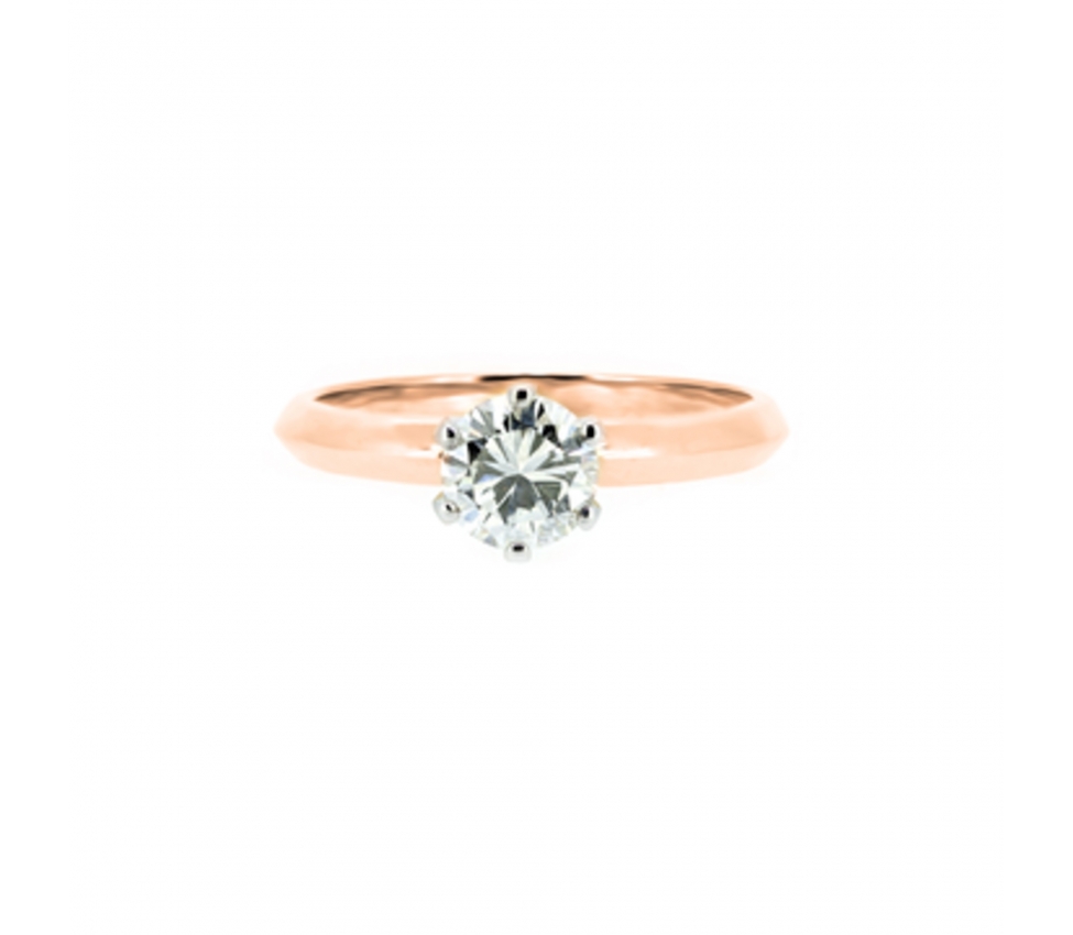 Gold engagement 0,50 ct GIA diamond ring Syncret Classy - 1