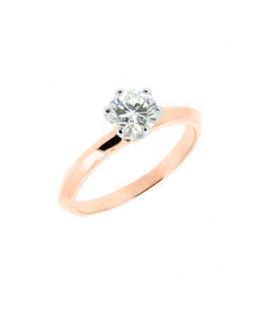 Gold engagement 0,50 ct GIA diamond ring Syncret Classy - 2