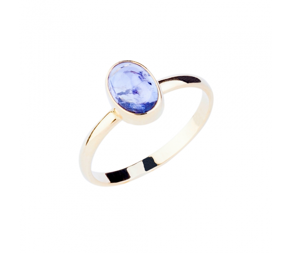 Gold ring with tanzanite - 1