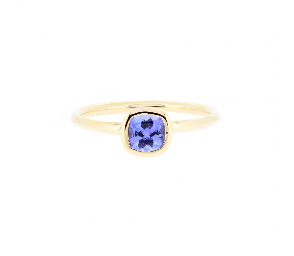 Gold ring with tanzanite - 2