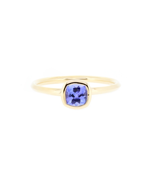 Gold ring with tanzanite - 2