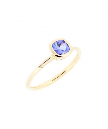 Gold ring with tanzanite - 3