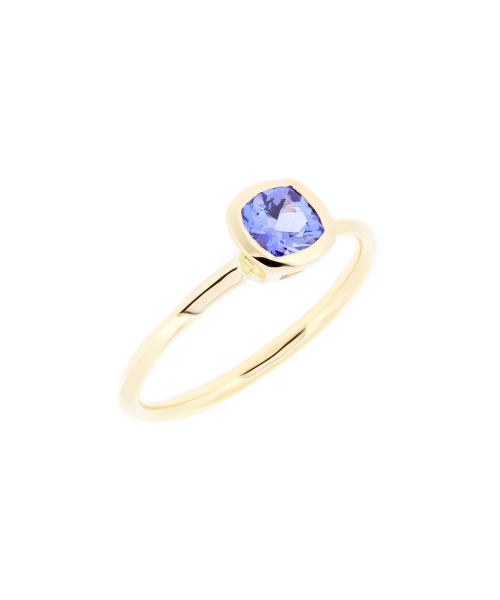 Gold ring with tanzanite - 3