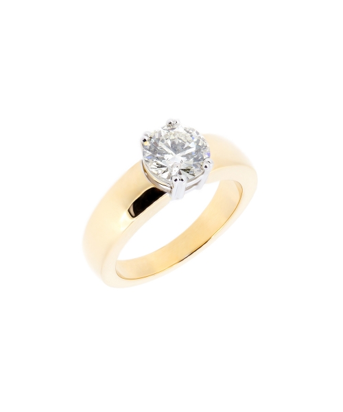 Gold 1,50 ct engagement ring - 3