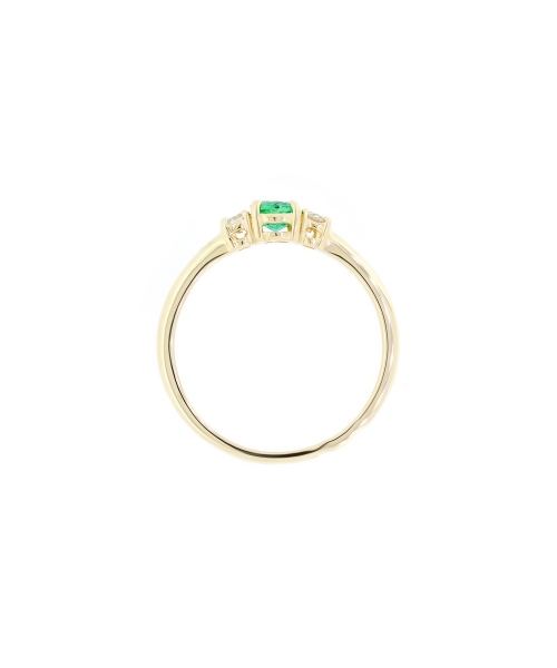 Emerald and diamond ring - 3