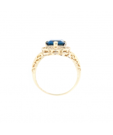 Retro style London Blue topaz ring - 3