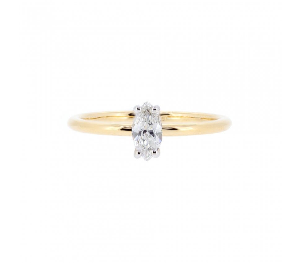 Marquise cut diamond ring - 1