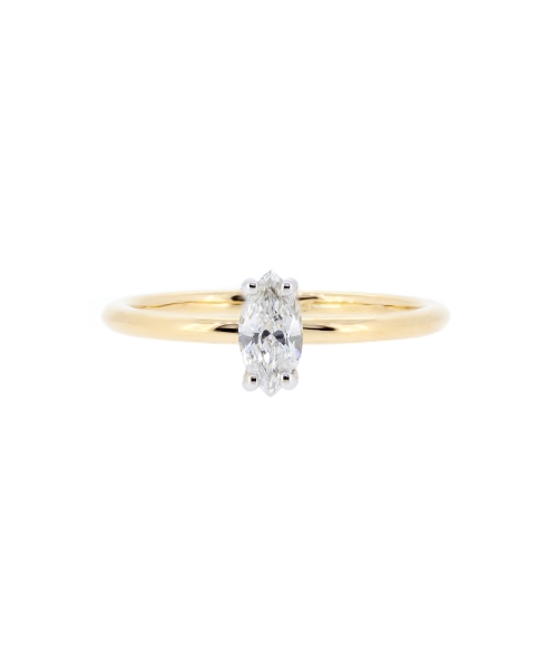 Marquise cut diamond ring - 1