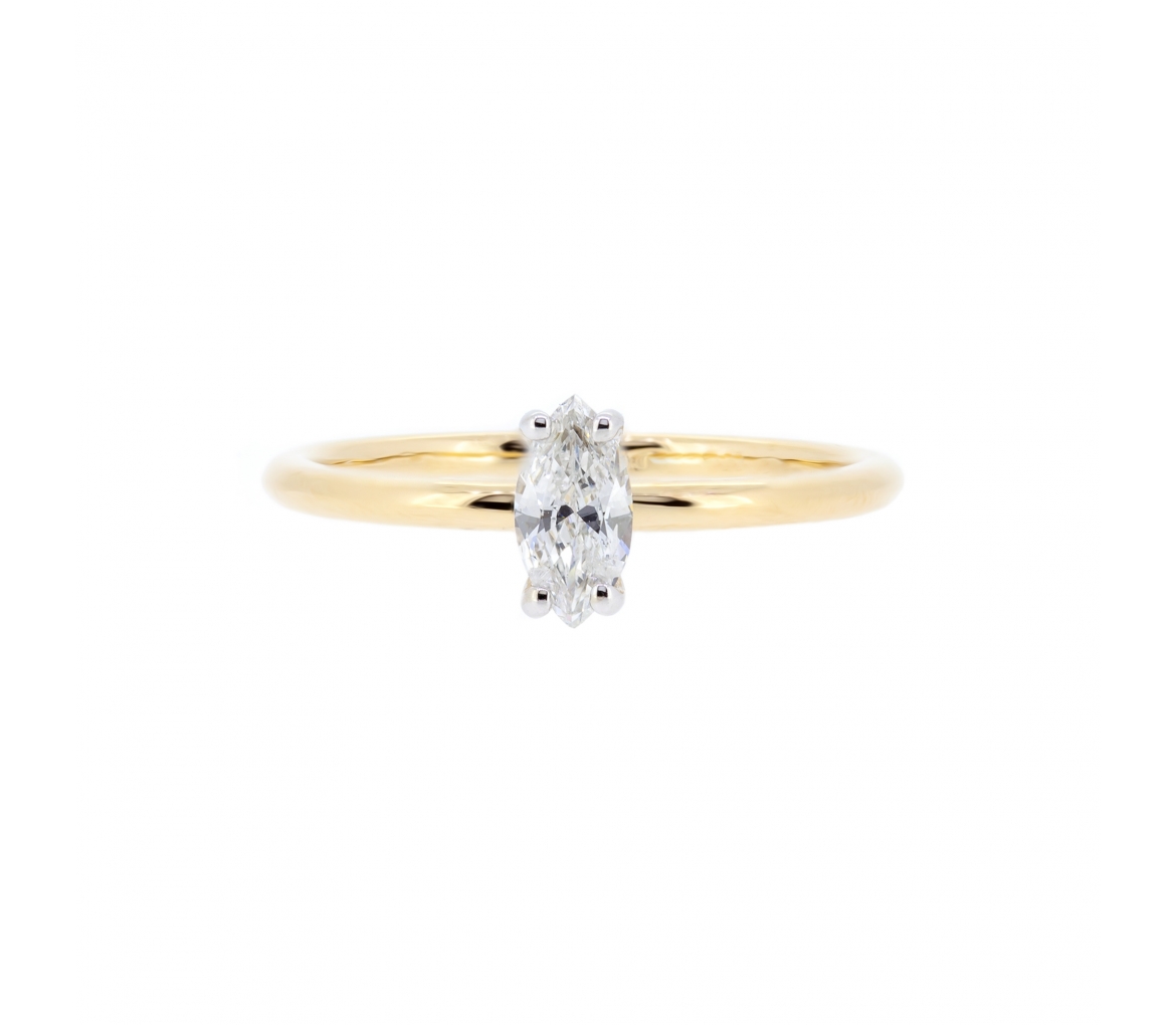 Marquise cut diamond ring - 1