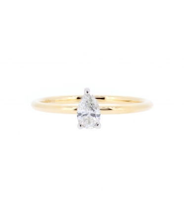 Pear cut diamond ring - 1