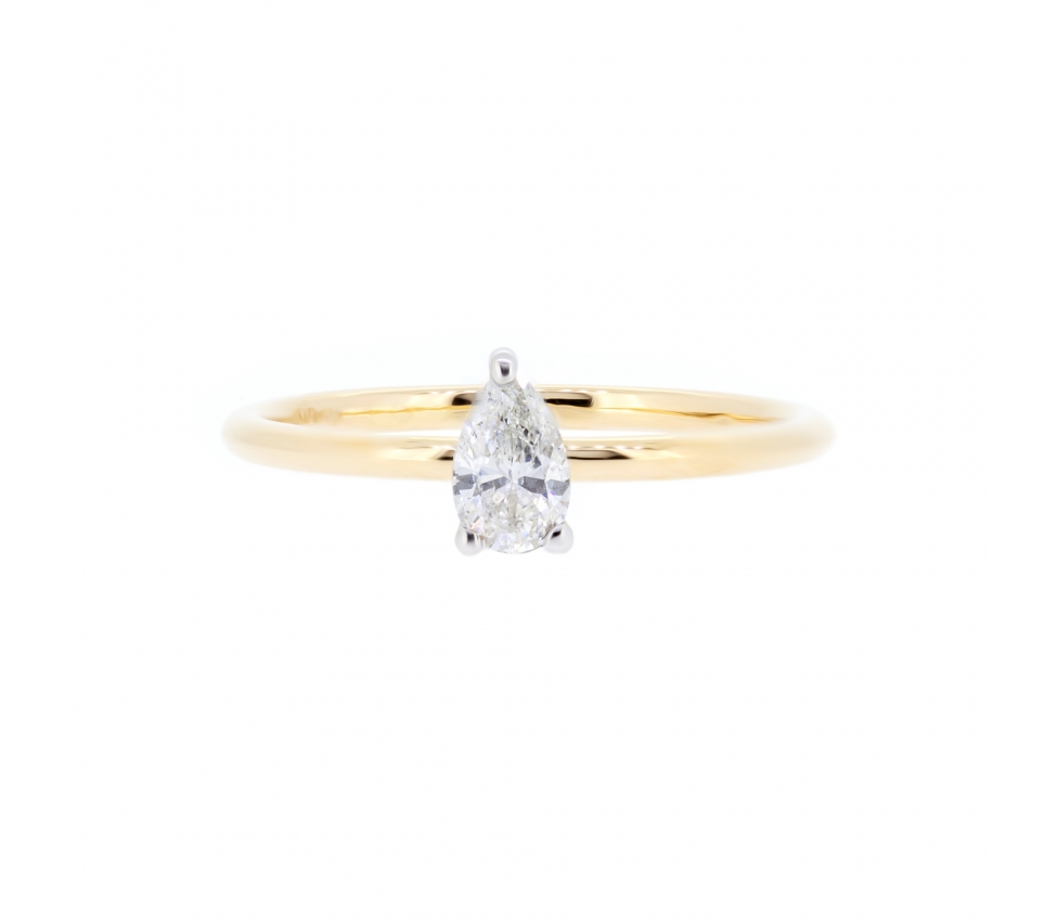 Pear cut diamond ring - 1