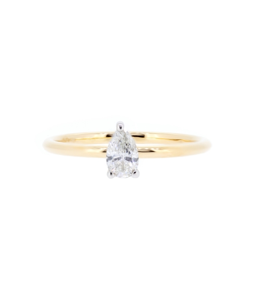 Pear cut diamond ring - 1