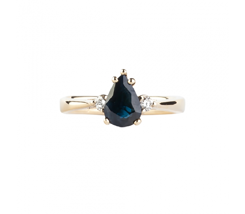 Sapphire and diamond ring - 1