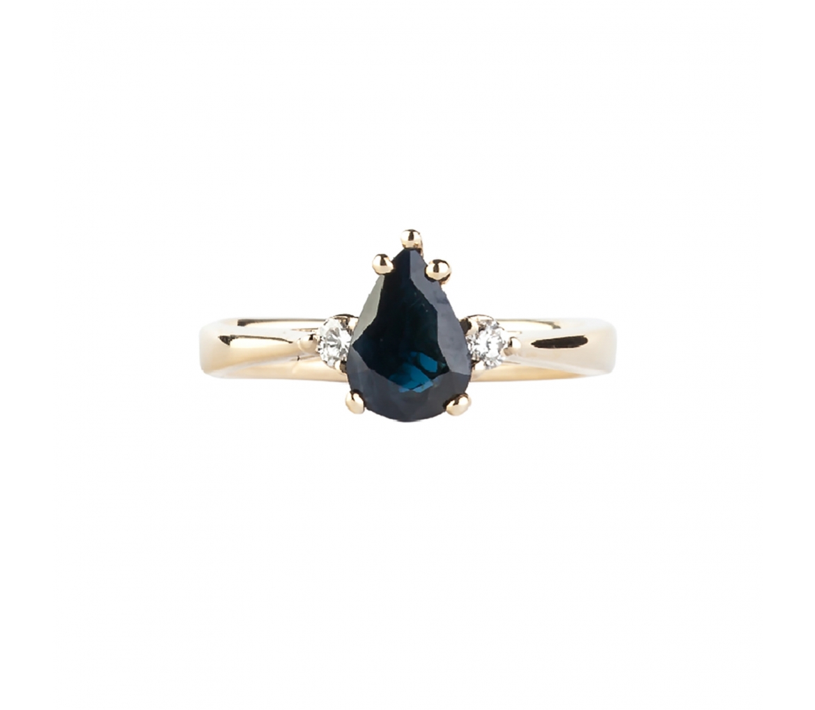 Sapphire and diamond ring - 1