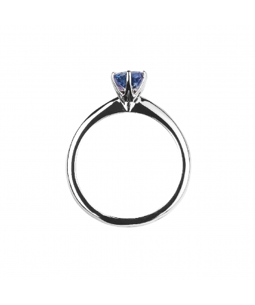 Gold tanzanite angagement ring white - 4