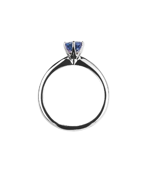 Gold tanzanite angagement ring white - 4