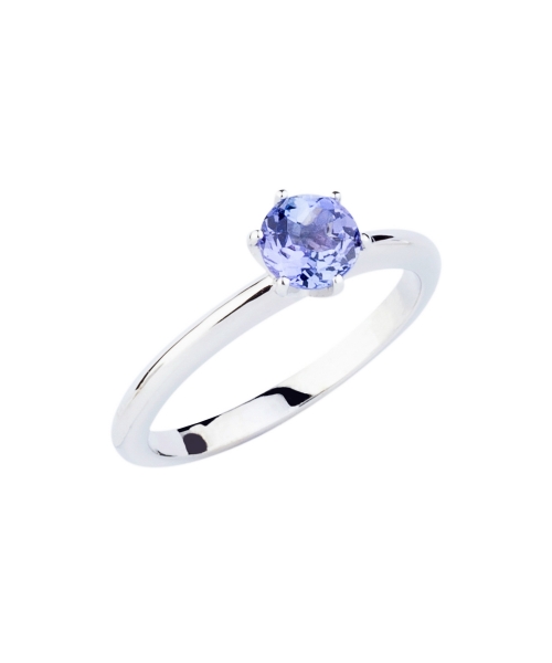 Gold tanzanite angagement ring white - 3