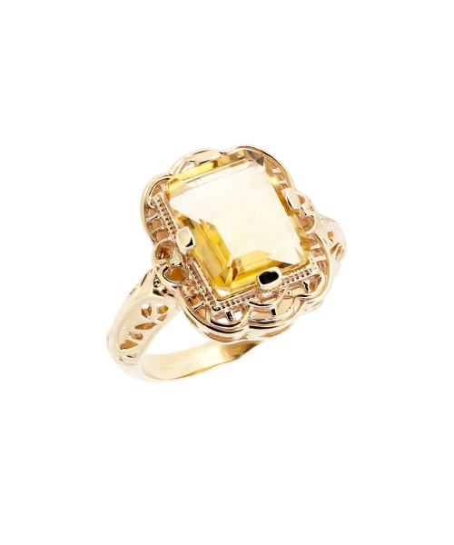 Gold citrine ring - 2