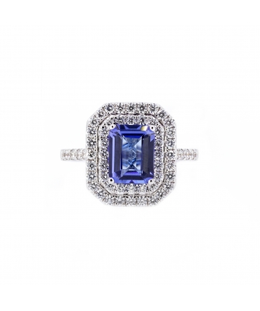 Tanzanite and diamond ring - 1