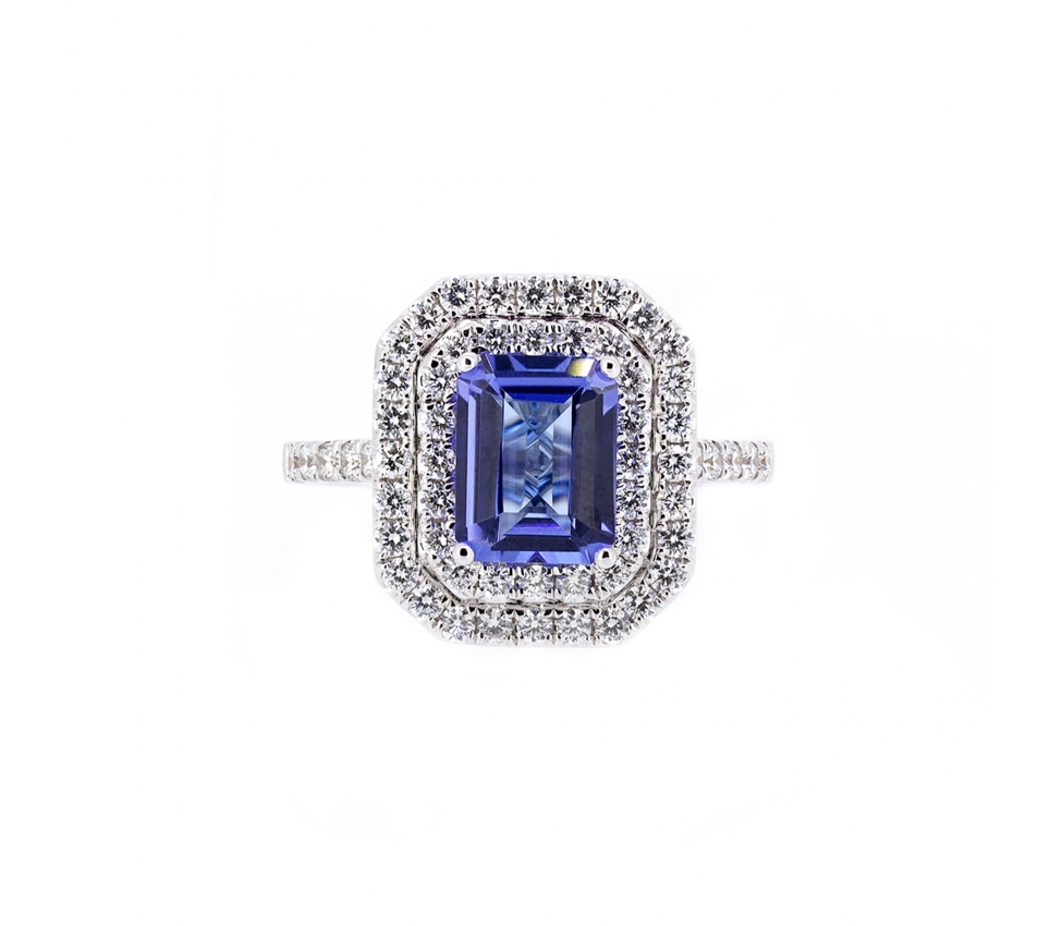 Tanzanite and diamond ring - 1