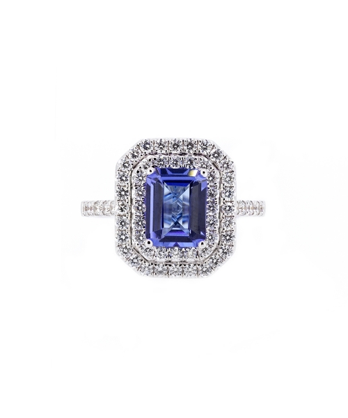 Tanzanite and diamond ring - 1