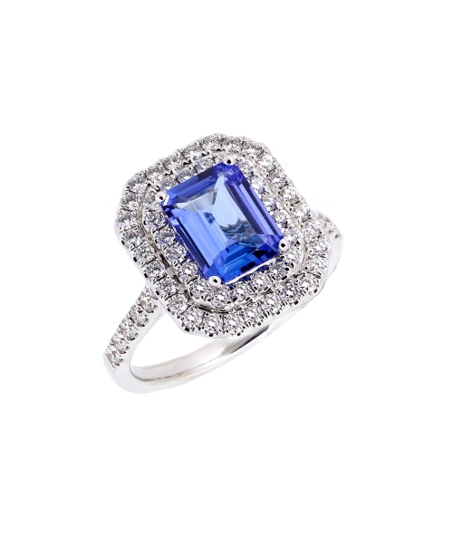 Tanzanite and diamond ring - 3