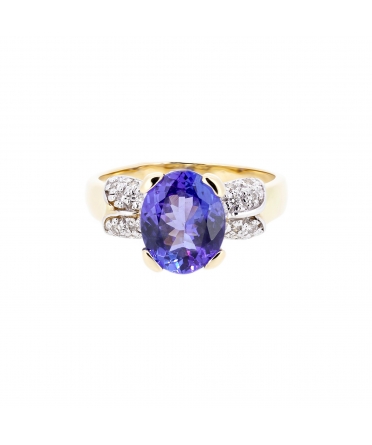 Tanzanite and diamond ring - 1