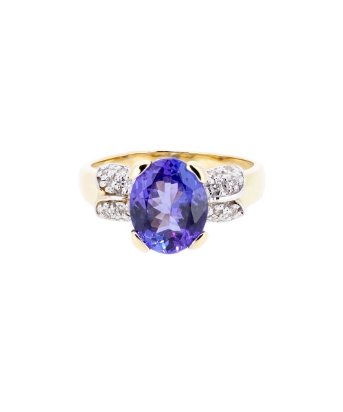 Tanzanite and diamond ring - 1