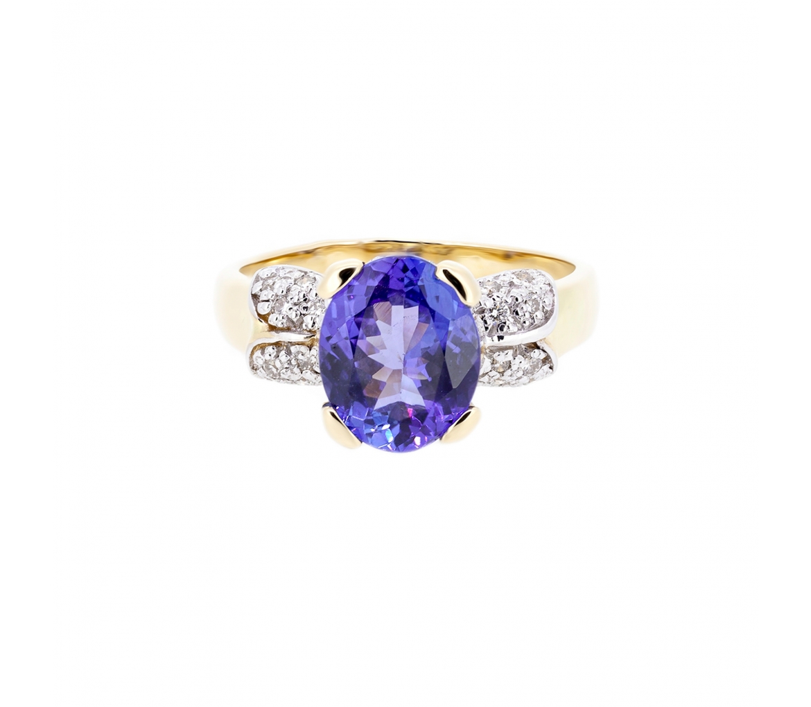 Tanzanite and diamond ring - 1