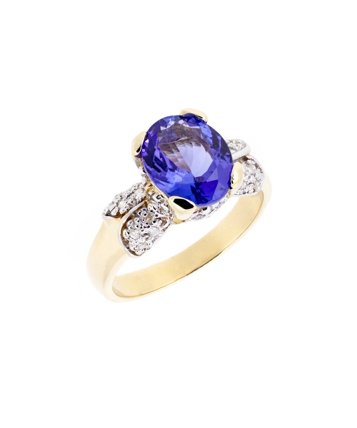 Tanzanite and diamond ring - 2