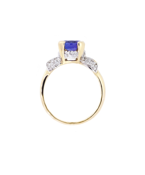 Tanzanite and diamond ring - 3