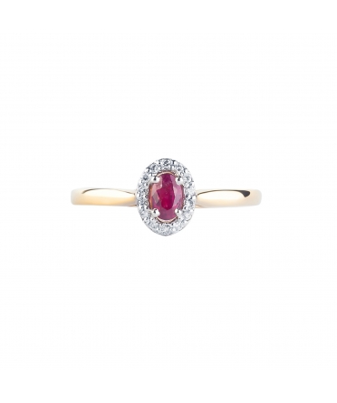 Ruby and diamond ring - 1