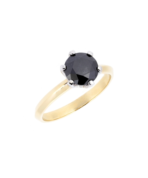 Engagement ring with big black diamond - 2