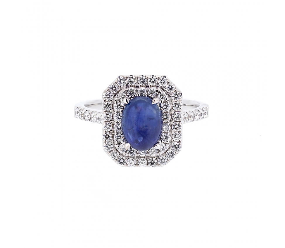 Sapphire and diamond ring - 1