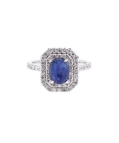 Sapphire and diamond ring - 1