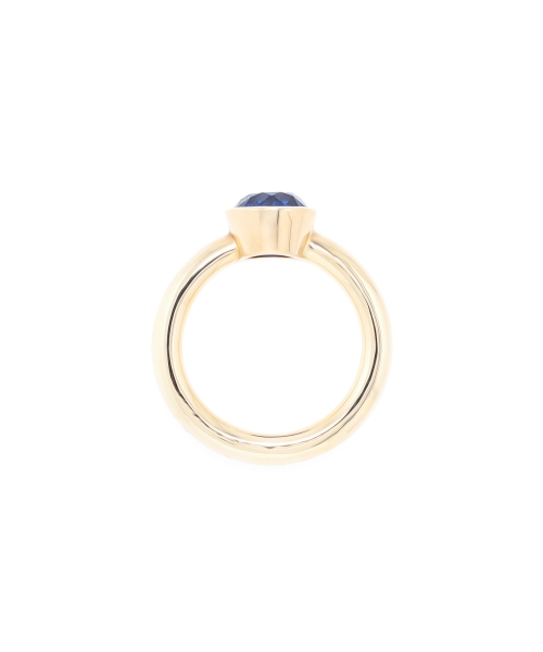 Gold sapphire ring - 4