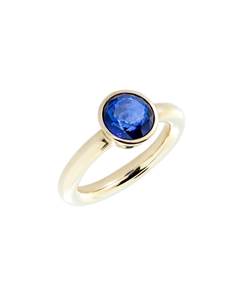 Gold sapphire ring - 3