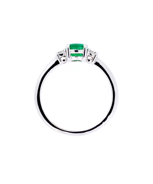 Emerald and diamond ring - 2