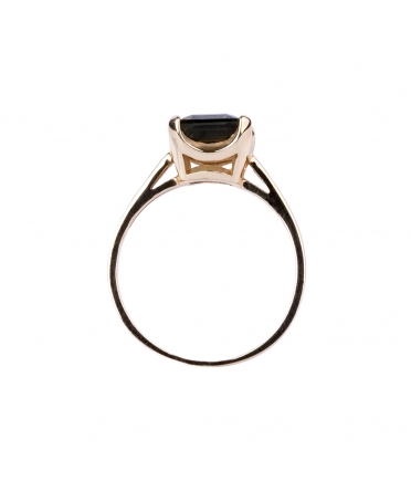 Gold Smoky quartz ring - 2