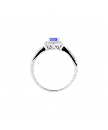 Gold engagement ring with tanzanite and diamonds - 3