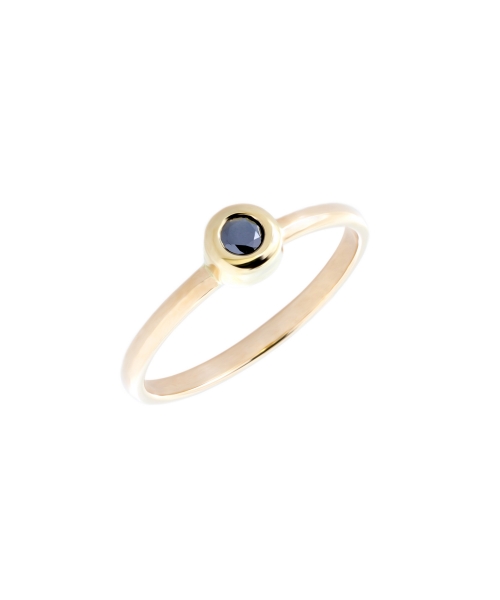 Gold ring with black diamond - 2