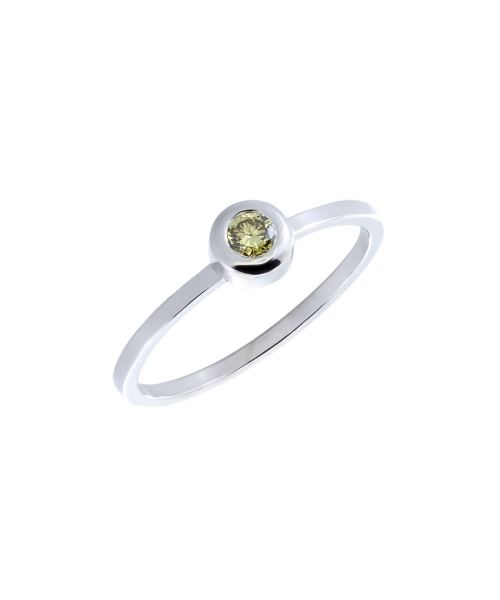 Gold ring with green diamond - 2