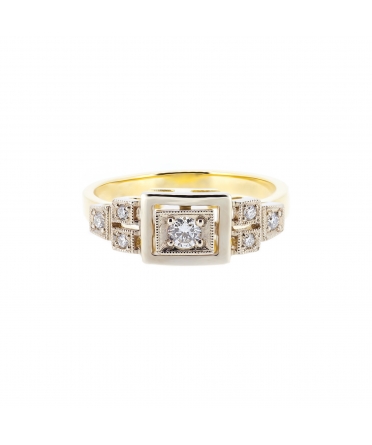 Retro style diamond ring - 1