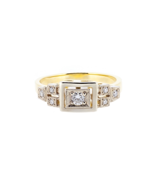 Retro style diamond ring - 1