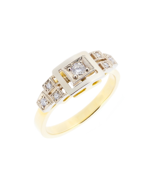 Retro style diamond ring - 2