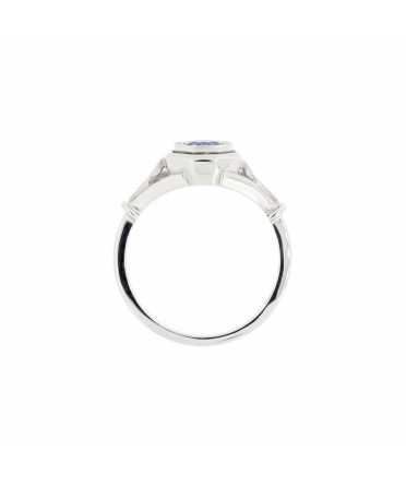 Retro style sapphire and diamond ring - 3