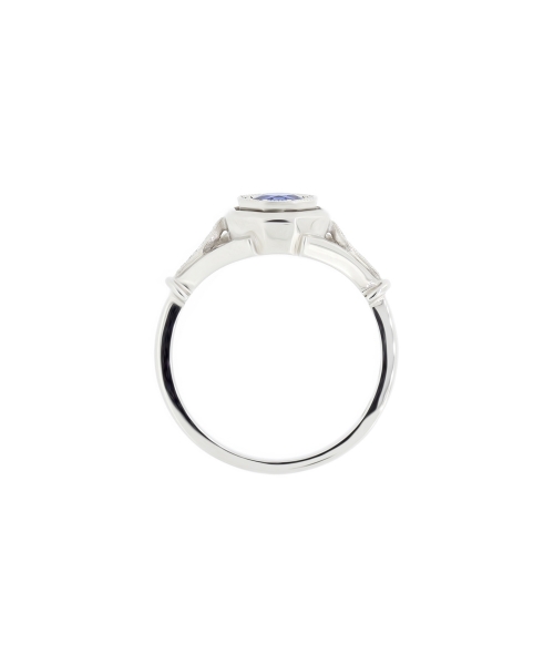 Retro style sapphire and diamond ring - 3