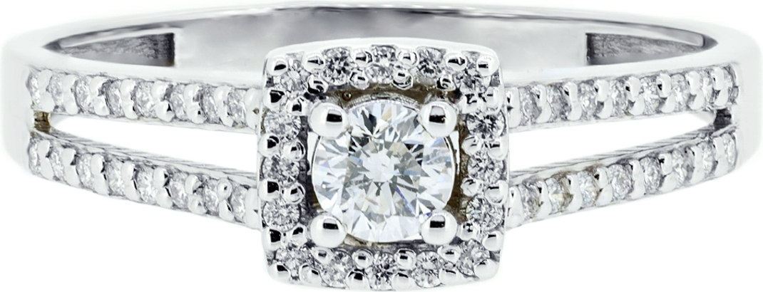 Gold engagement diamond ring - 1